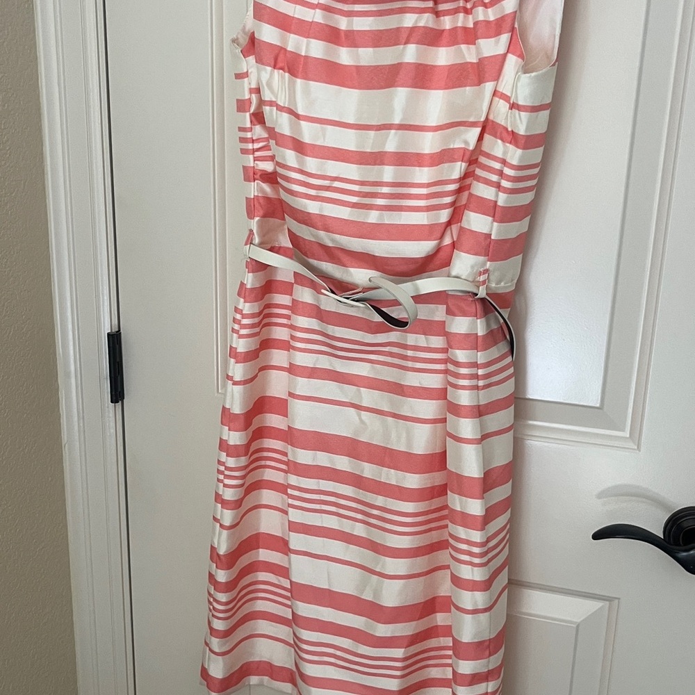 Madison Leigh Pink and White Long Sleeve Sundress